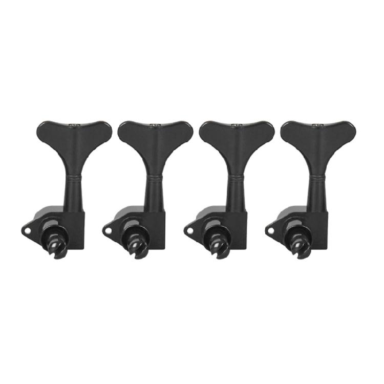 4Pcs Bass Machine Head Knobs Sealed Tuning Key Black Bass String Tuning Peg for 4 String Bass Instruments Enduring