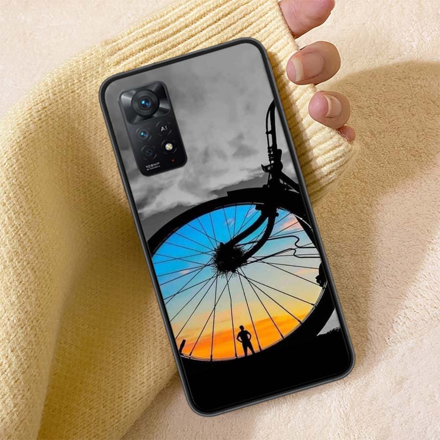 

Beautiful Sunset and My Bicycle Phone Case For Redmi Note 13 14 15 Pro Plus 12 13C 12C 15C 9 10 10C 9T 9C 9A TPU Soft Cover Clea Redmi 13C