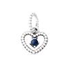 Sea Blue Heart September Birthstone Dangle Charm 798854C12