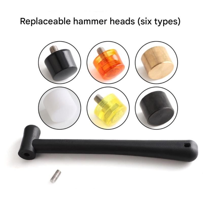 Sturdy Plastic Metal Combination Hammer With Replaceable Heads For Accuracy Jewelry Crafting And DIY Projects