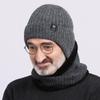 Men's Hat Winter Warm Knitted Hat Ear Protection Thickened Winter Autumn/Winter Knitted Hat Neck Protection Set scarves