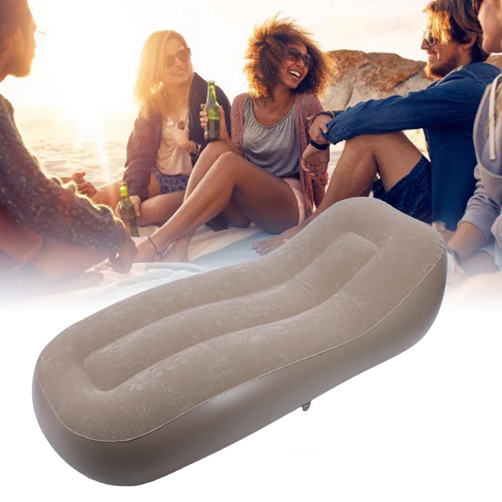 Wide Inflatable Lounger Self Inflatable Couch Portable Blow Up Sofa Chair with Built In Pump for Home Outdoor Camping