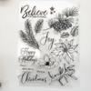 15x20.5 Christmas Pine Clear Stamps Transparent Seal Silicone Seal TPR Christmas Wedding Roller Stamps DIY Scrapbook Album Card