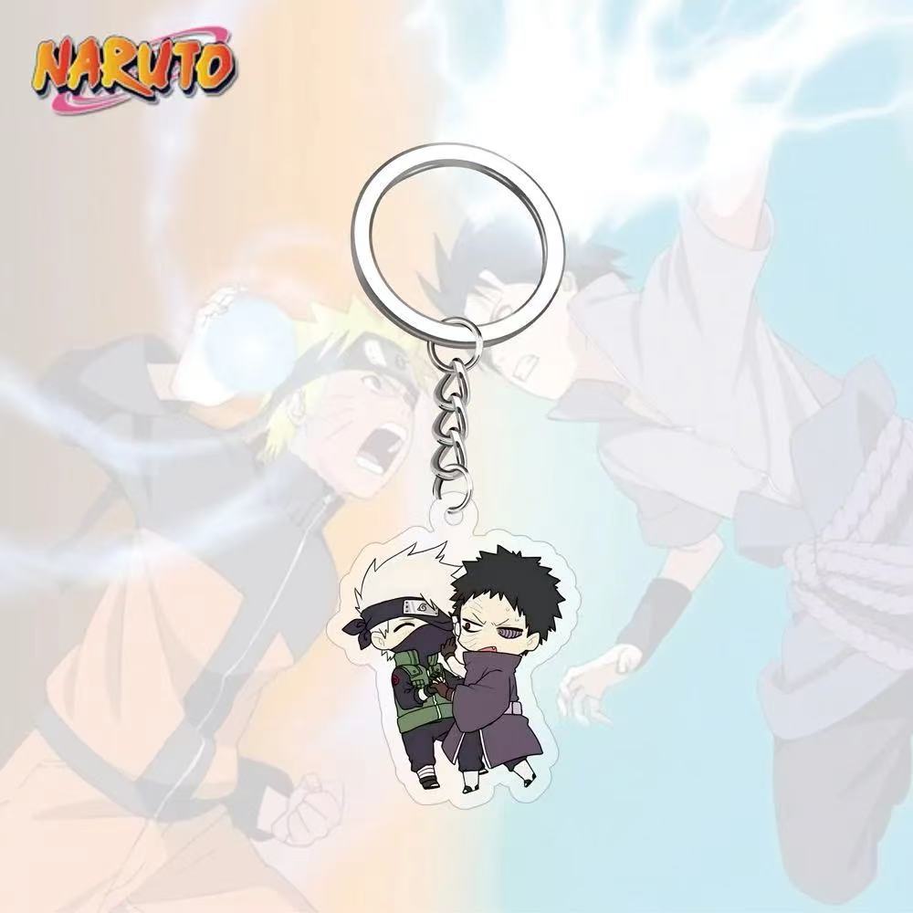 Llavero acrílico de Anime Naruto, accesorio, llavero de dibujos animados de Uzumaki Naruto