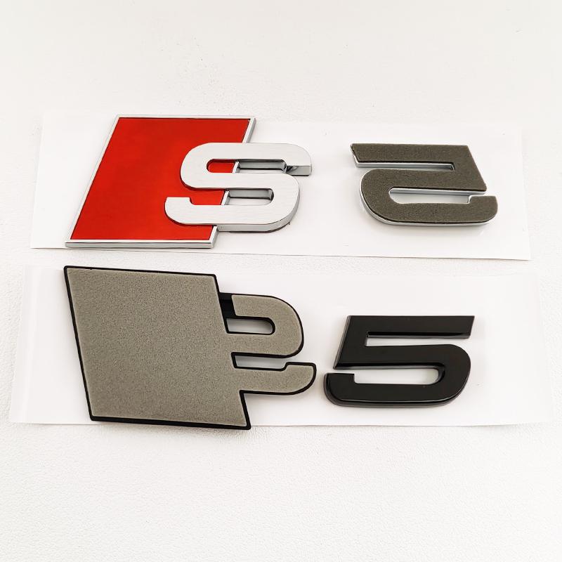 2026 3D ABS Chrome Black Logo S3 S4 S5 S6 S7 S8 Emblem Car Trunk Badge Sticker For Audi 8Y 8P 8V B6 B8 B9 8T C4 C6 C7 C8 Accessories