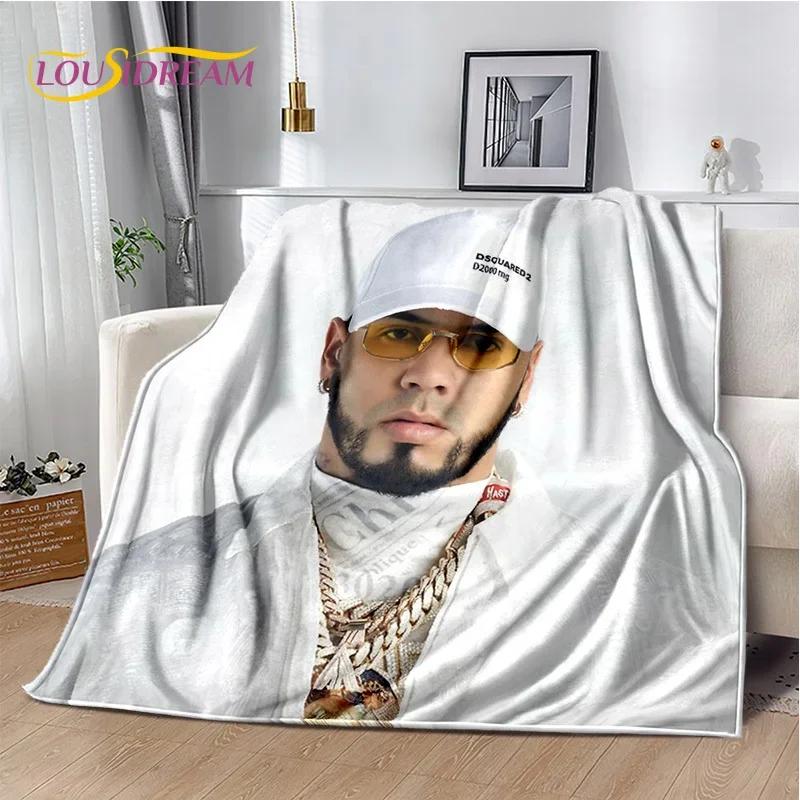Free Anuel AA Rapper Hip Hop Soft Blanket,Soft Throw Blanket for Home Bedroom Bed Sofa Picnic Travel Cover Child Gift