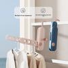 2Pcs 7 Holes Portable Folding Clothes Drying Rack - Travel Essentials For Laundry Collapsible With Hook - Clothes Rack RV Essentials