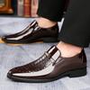 Business Formal Dress Shoes Men Big Size 48 Brown Luxury Leather Loafers Male Slip-on Italian Pointed-Toe Designer Oxford Shoes