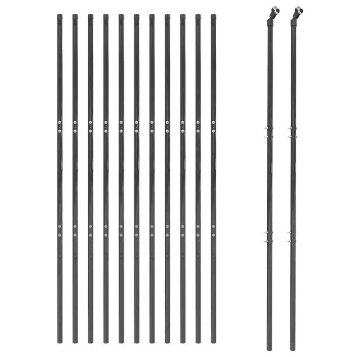 VidaXL Clôture en Treillis Métallique, Panneau de Clôture Décoratif, Barrière de Protection Jardin Patio Extérieur, 154222