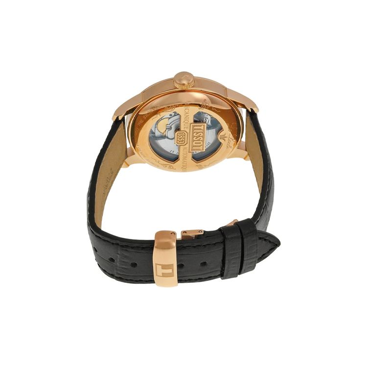 Tissot Le Locle Automatik Mechanisches Uhrwerk Wasserdicht Datumsanzeige Uhr Herrenuhren Schwarzer Stahl Leder T006.408.36.057.00