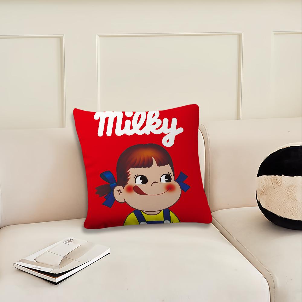 Милая наволочка-подушка Fujiya Peko Chan для гостиной, изголовья кровати, офиса, спальни, дивана, для сна 22x22Inch