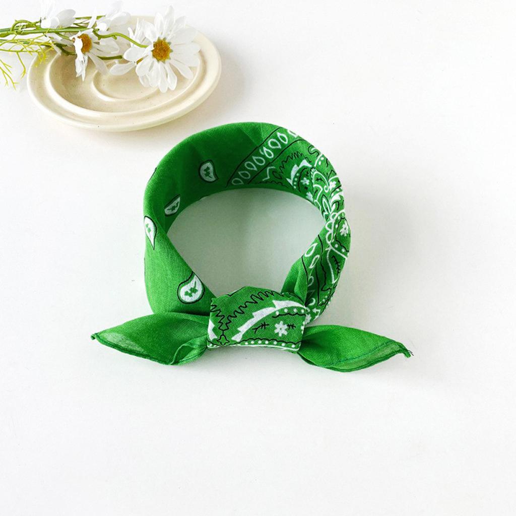 Cotton Paisley Print Bandana Headband Unisex Square Scarf for Outdoor Activities and Daily Wear