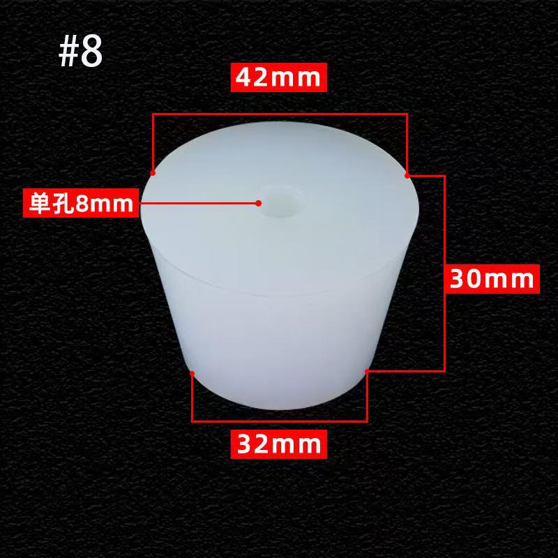 Silicone Solids Plug Fermenter Cover Rubber Stopper With Hole Laboratory Stopper Valve Acid Alkali Resistant Brew Wine Stoppers