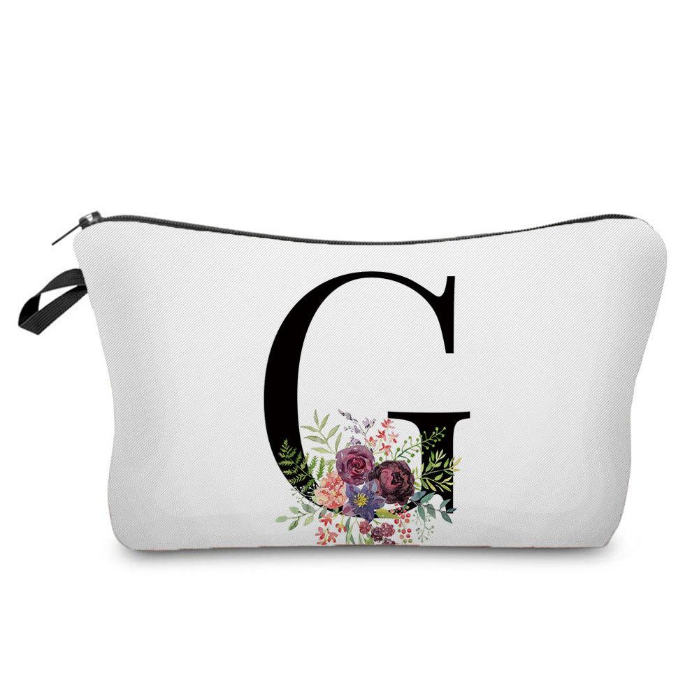 Women Letter Print Cosmetic Bag Toiletries Organize Travel Storage Case  6423 KTB