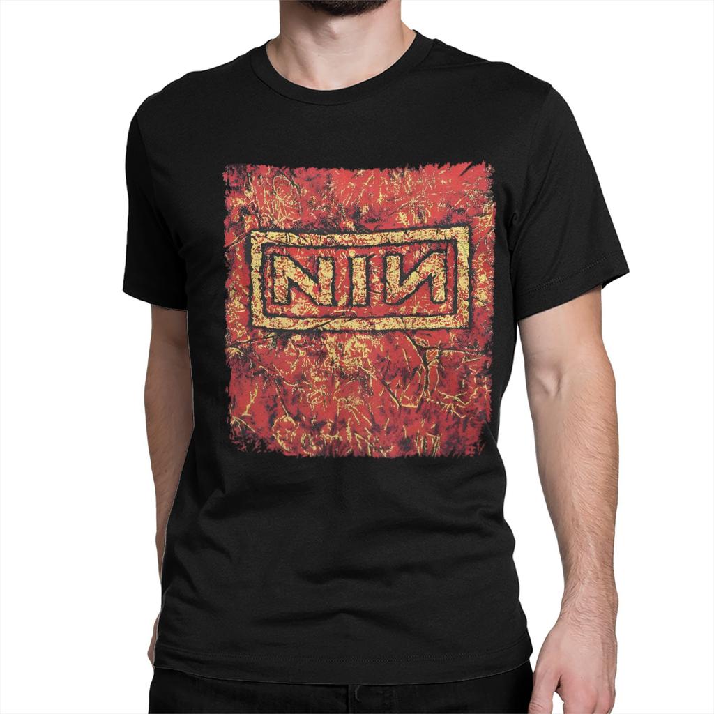 Vintage NIN Rock Band Nine Inch Nails  T-Shirts Men Women Round Neck 100% Cotton T Shirt  Short Sleeve Tees Original Tops