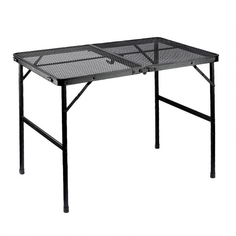 

1 комплект столов для кемпинга на открытом воздухе с сетчатым слоем, боковыми карманами, легкий для самостоятельных поездок, переносной складной стол для пикника чёрный