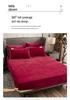Solid Color Crystal Velvet Fitted Sheet Set - Single Piece Bed Sheet with Mattress Protector