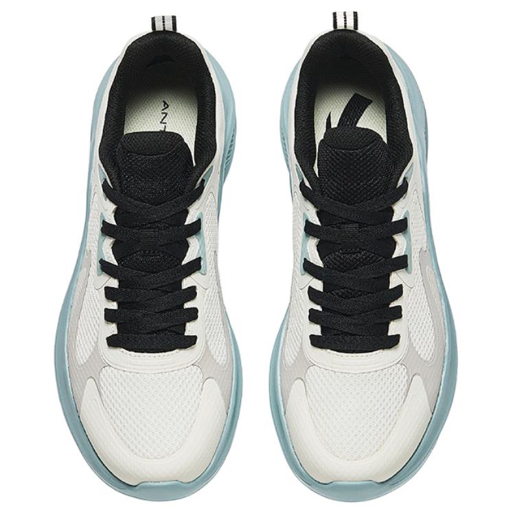 Anta Lightweight Comfortable Shock Absorbing Non-Slip Low-Top Casual Running Shoes Men sneaker White Blue 912435518-1