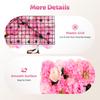 40 X 60 Cm 12Pcs Fake Rose Artificial Flower Wall Panels Set Silk Flowers Wedding Backdrop Home Party DIY Decoration (dark Pink)