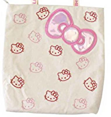 Yasuda Tsusho KT Glänzende Umhängetasche 2901 Hello Kitty Umhängetasche (Elfenbein)