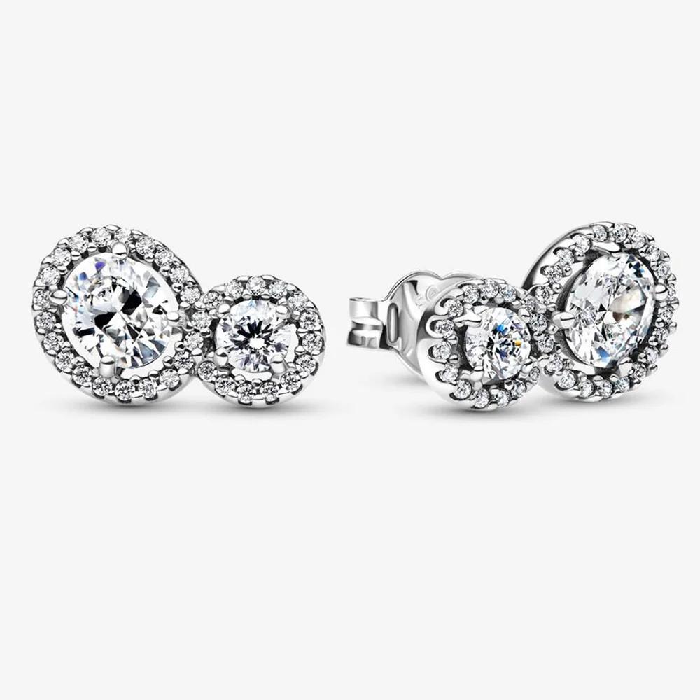 925 Silver Cute Earring Set Heart Lock Caterpillar Giraffe Flamingo Star Fit Fashion Jewelry for Women Daily Accessory