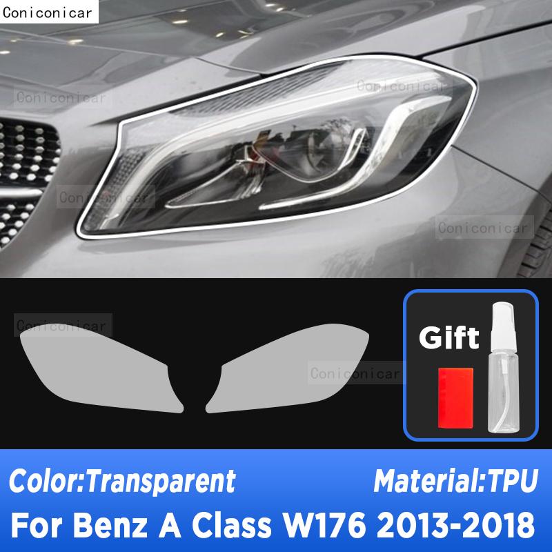 For Mercedes Benz A Class W176 W177 2013-2024 Car Exterior Headlight Anti-scratch Front Lamp Transparent TPU Protective Film