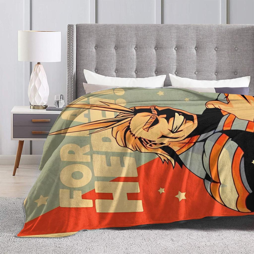 My Hero Academia All Might Blanket Japanese Anime Flannel Awesome Soft Throw Blanket for Chair Covering Sofa Decoration