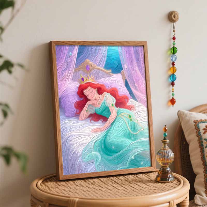 Disney The Little Mermaid Ariel Oil Painting Art Kit Handmade Painting Diy Home Decoration