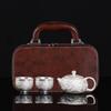 Year of the Dragon Sterling Silver 999 Teapot: Pure Handmade High-End Gongfu Tea Set Souvenir
