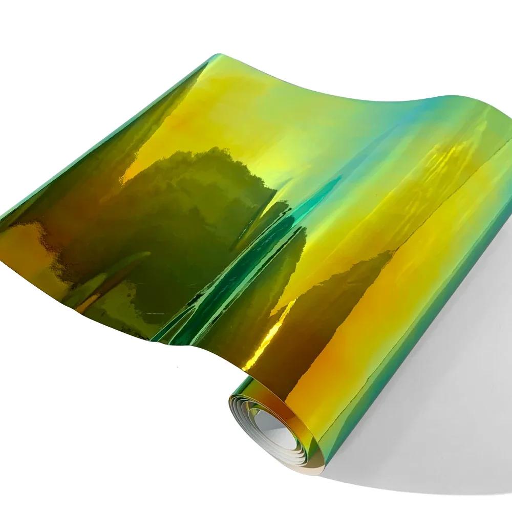 

Car Stickers Vinyl Wrap PVC Self-Adhesive Stickers Laser Plated Rainbow Film Waterproof Scratch Resistant Auto Accessories 10cmx135cm