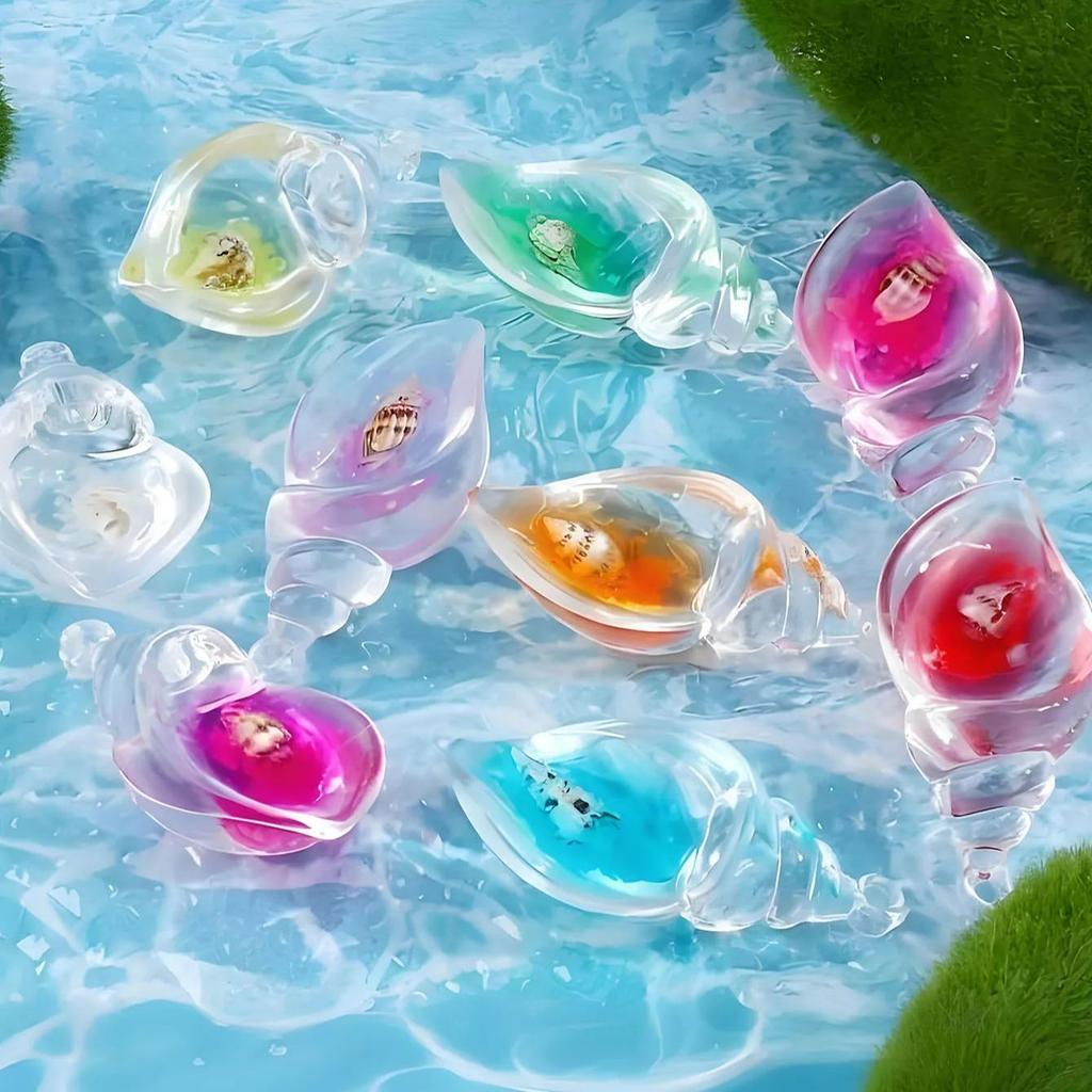 10/20Pcs Shimmering Luminous Conch Resin Pendants Ocean-Inspired Diy Jewelry Charms, Glow In The Dark Conch Accessories