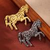 Cultural Symbol Horse Pin With Openwork Detailing Metal Construction Fashion Accessory Gift