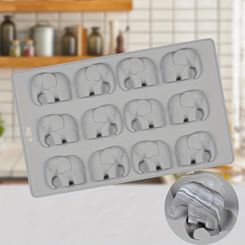 WTEMPO Elephants Silicone Molds for Making Handmade Soaps, Candles, Resin Crafts, Ornaments, DIY Projects, Home Decor & Craft Making Supplies Molds