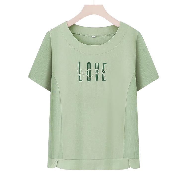 Summer Casual Sports Suit for Middle-Aged Women: Short-Sleeved T-shirt and Shorts Set