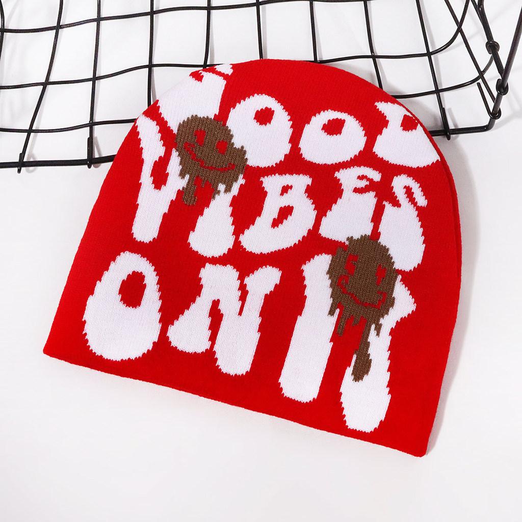 Fashionable Hat Knit With Letter Design For Winter Streetwear Enthusiasts