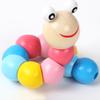 1pc Wooden Caterpillar Puppet Children Montessori Early Education Toys Adorable Learning Toy for Boy Girl Birthday Gift TMZ