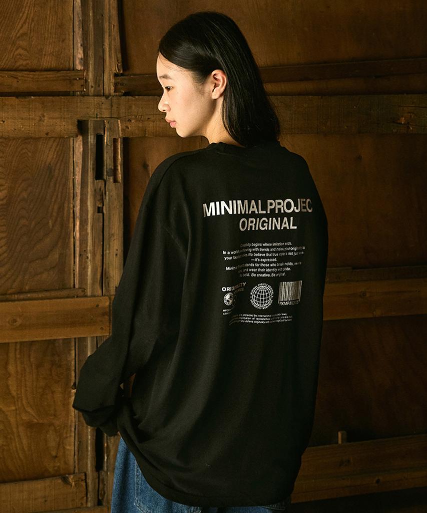 MINIMALPROJECT Phase Oversized Long Sleeve T-Shirt Mlt119 [Black]