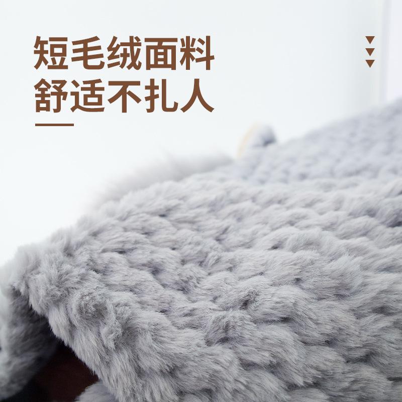 Winter little fox ears plush hat women's scarf integrated warm one piece plush thickened scarf cold two