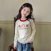 Girls Autumn Winter Cotton Long Sleeve T Shirt Korean Casual Outerwear Top