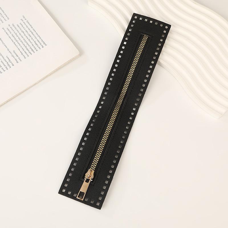 

1 шт. Двусторонняя высококачественная кожаная молния 27 см Швейные принадлежности для сумок своими руками Однотонная молния ПУ Материалы для рукоделия чёрный