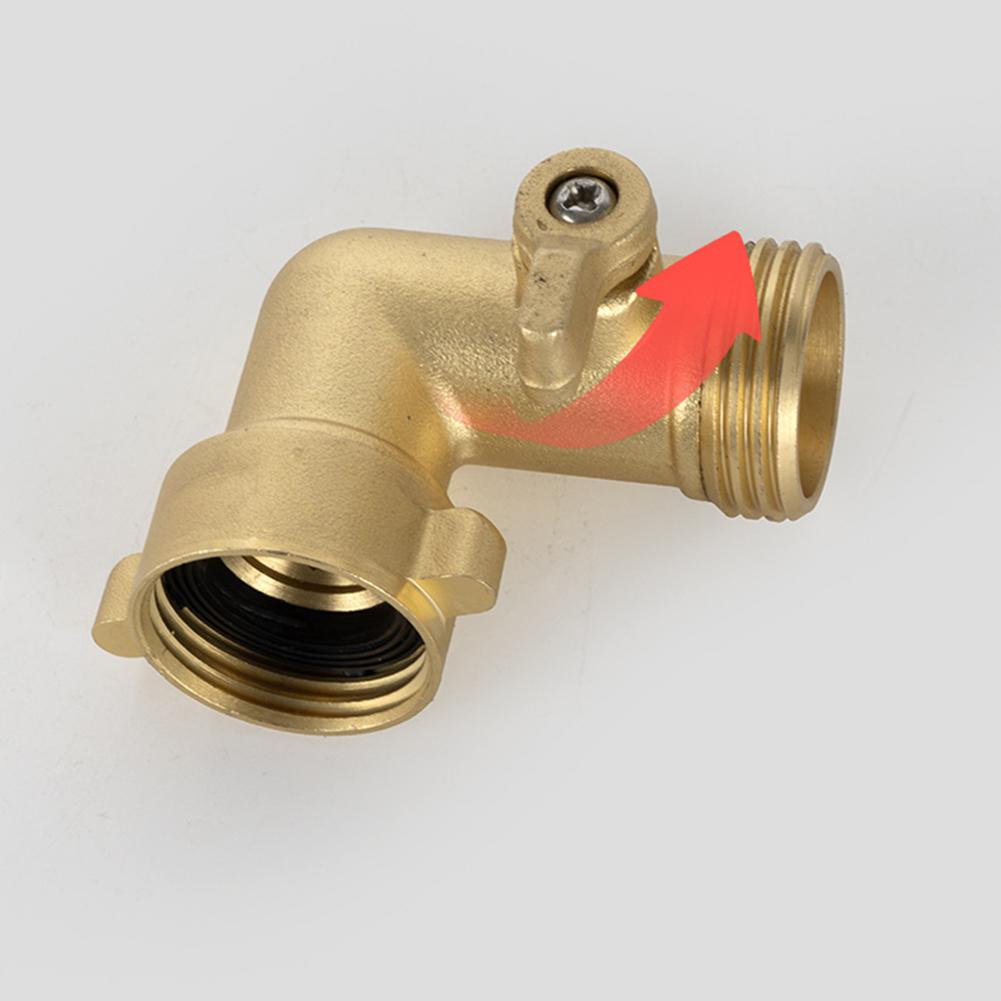 Brass Angle Valve Connector With Switch For Garden Hose Irrigation Quick Coupling Fitting Garden Watering Systems Leak Proof