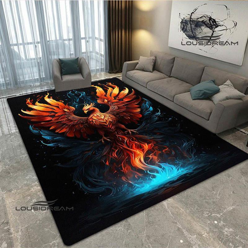 3D Phoenix Printed Carpet Kitchen Mats Non -slip Carpet Outdoor Carpets Area Rug Bedroom Decor Pink Room Decor Birthday Gift