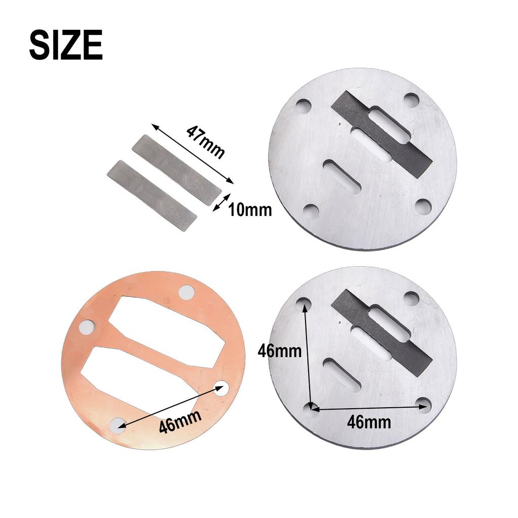 Valve Plate with Tape for Air Compressor Cylinder Head 46mm Hole to Hole Size Compatible with Air Pump Fittings