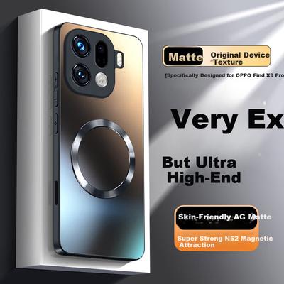 NEYAA AG Matte Case for Oppo Find X9 Pro, Magnetic Charging Full Coverage Shockproof Slim Matte Protective Cover, Graphite Black, Unisex