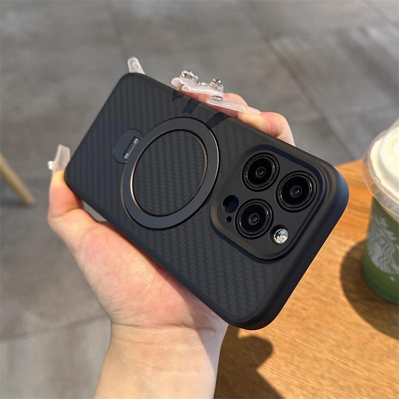 Magnetische Saug-Halterung mit Kohlefaser-Muster, geeignet für Apple IPhone 17promax Handyhülle, Neue Apple 16 Schutzhülle