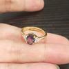 European-American High-End Adjustable Women's Ring with Colored Zircon, Light Luxury Style