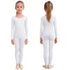 Kids Girls Seamless Thermal Dance Set: Round Neck Long Sleeve Top & Elastic Waist Regular/Stirrup Leggings for Warm-Up