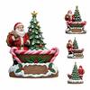 Bol à bonbons de Noël avec traîneau et sapin de Noël, Récipient de rangement décoratif en résine pour les fêtes