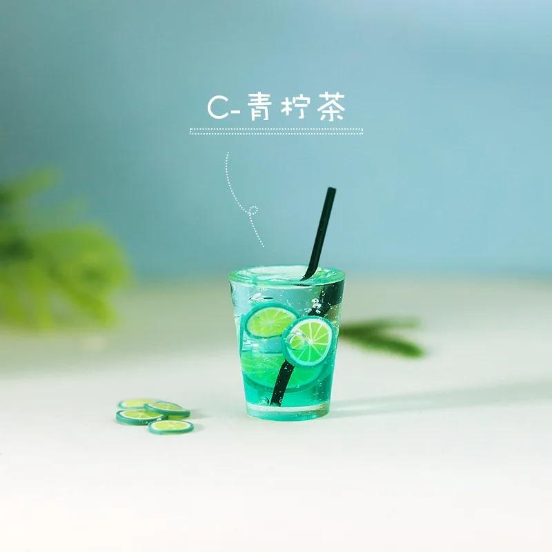 Miniature Toy Cocktail Drinks Doll Toys Dollhouse Accessories Miniature Model Toy Pretend Play for Doll House Decor Doll