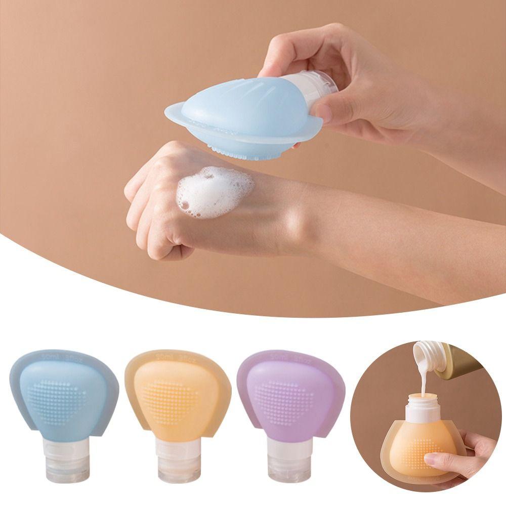 

3Pcs/Set Squeeze Lotion Container Silicone Shampoo Sub-Bottling Silicone Refillable Bottles Outdoor 60ML-Stickers